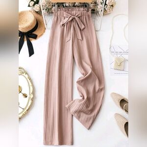 SHEIN LUNE Plus Size Wide Leg Pleated Pants